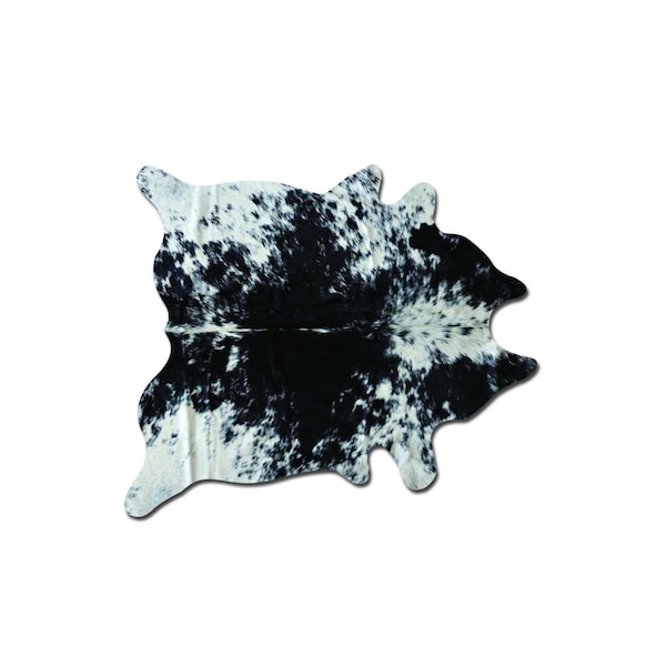 Palacedesigns 0.25 x 6 x 7 in. Kobe Salt & Pepper Cowhide Rug Black & White PA3094547 - main